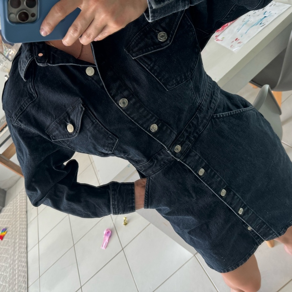 Denim shirt dress Zara